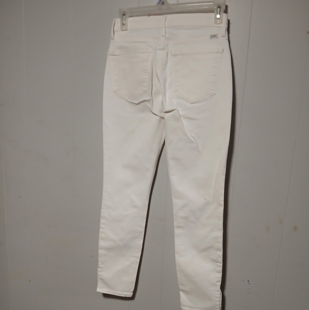 Lucky brand Ava skinny low rise white jeans 26X25 - Picture 2 of 16
